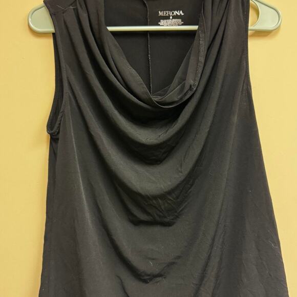 Merona Black Cowl Neck Tank – Size Small - Picture 1 of 3